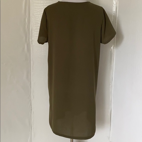 LACE-UP CHIFFON DRESS - Picture 4 of 5